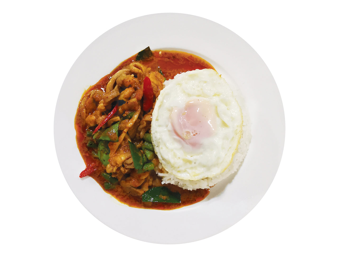 M6.Thai Chili Paste Meat Stir Fry with Rice & Egg 泰式炒辣椒酱肉配饭和蛋